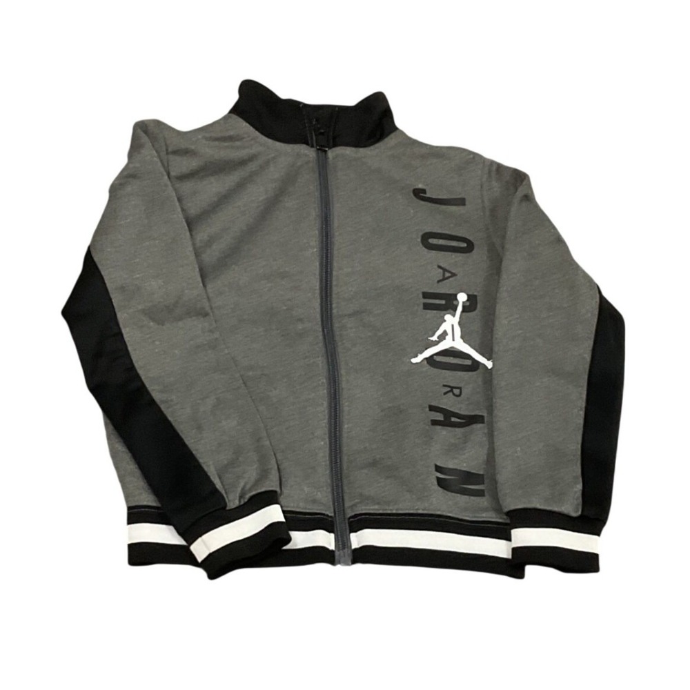 Jordan Track Jacket Kids 2T Grey Full Zip Mock Neck Logo Sportswear